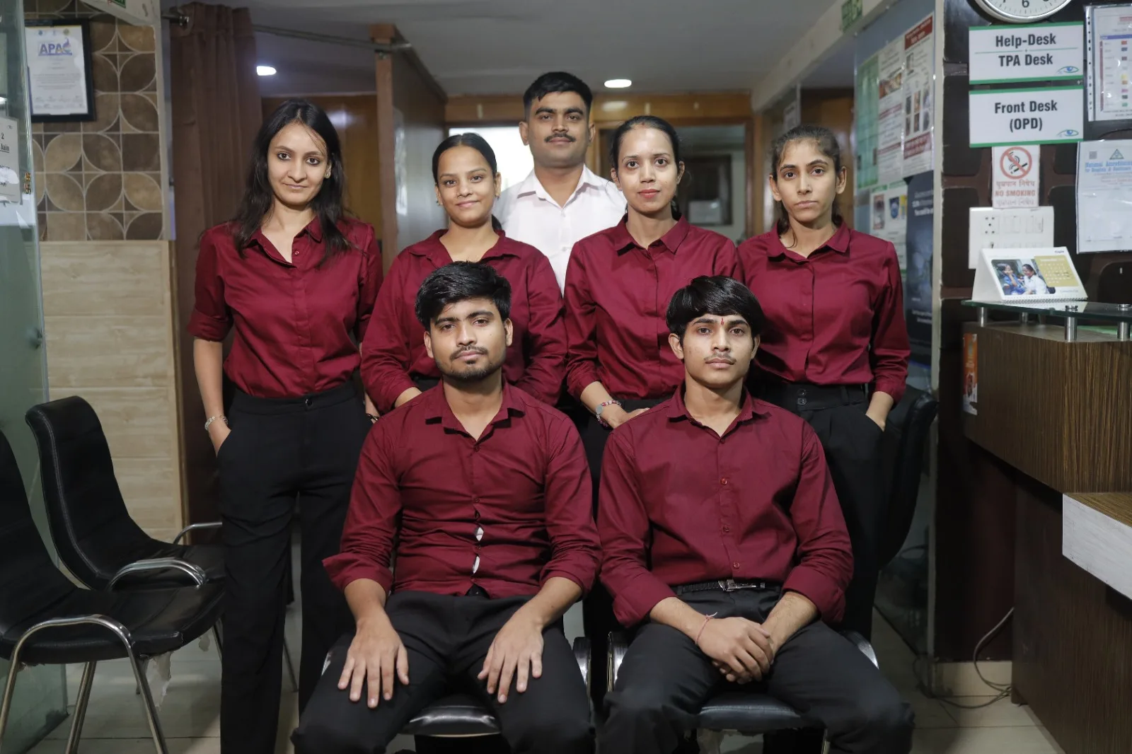 Group portrait of hospital staff