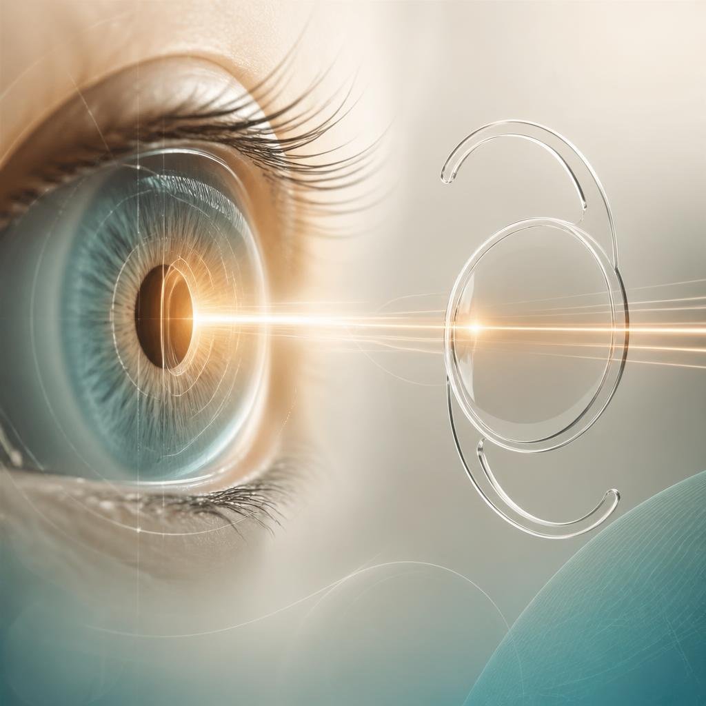 Cataract surgery lens illustration