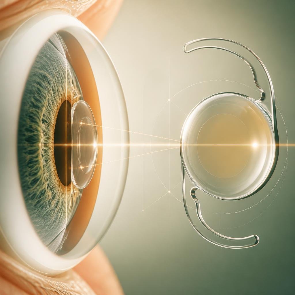 Illustration of different intraocular lens designs