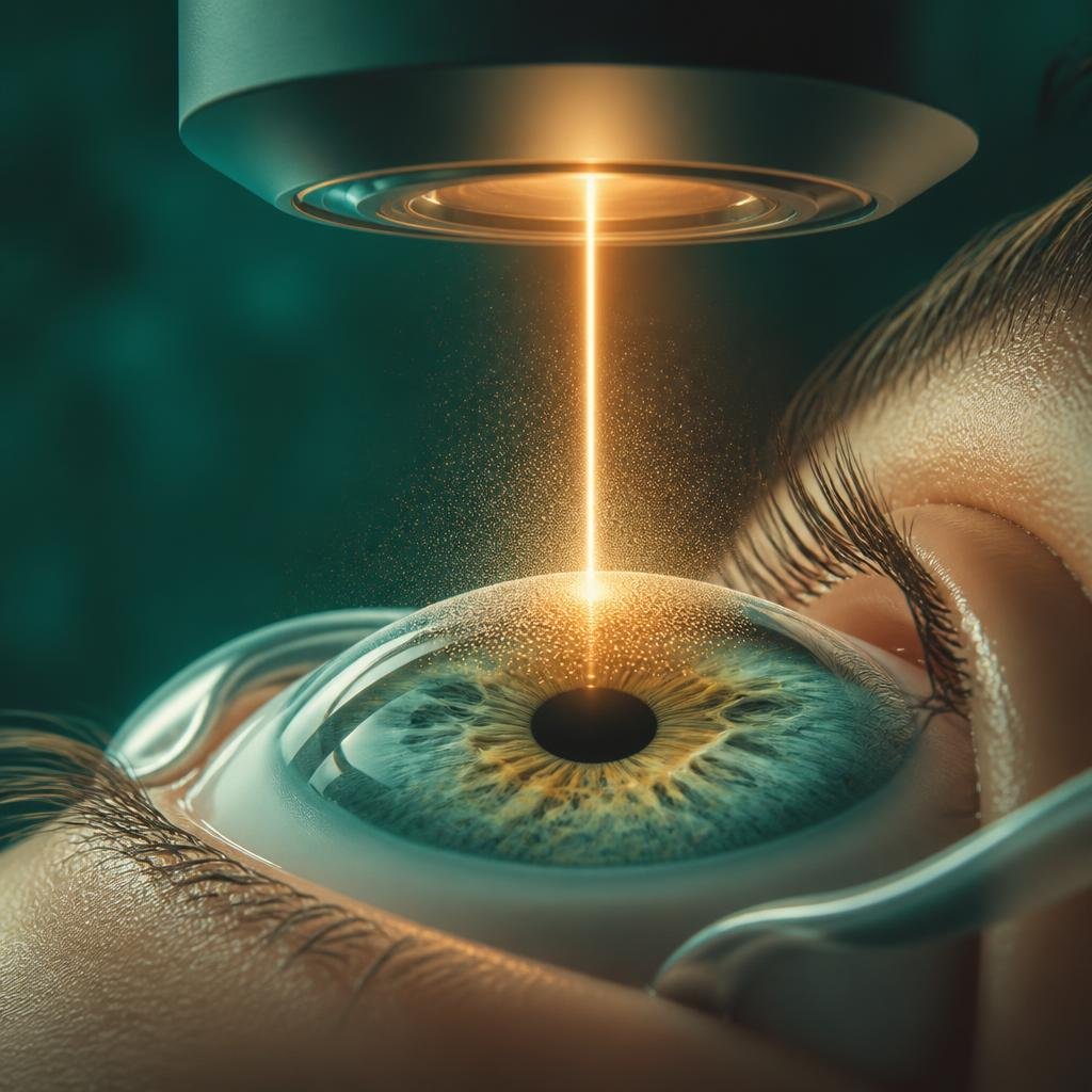 PRK surface laser illustration